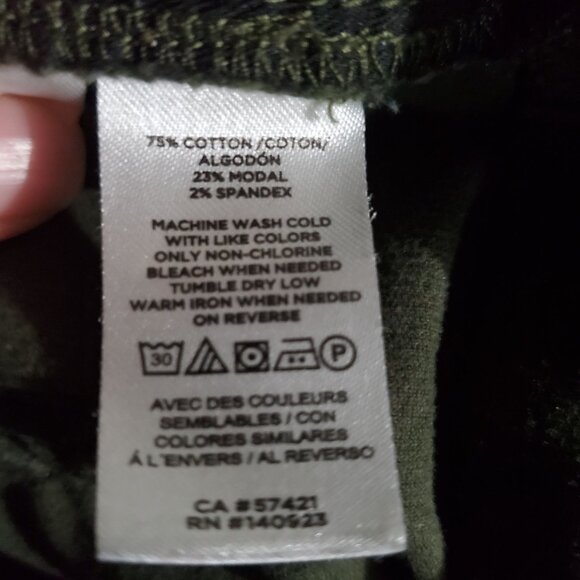 Loft Pants Womens 31 Green Corduroy Skinny Stretch - Picture 4 of 12